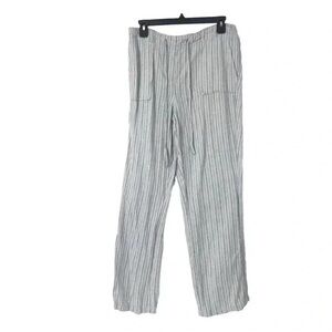 Alexander Jordan Linen Blend Striped Beach Pants Women’s Large Relaxed Fit